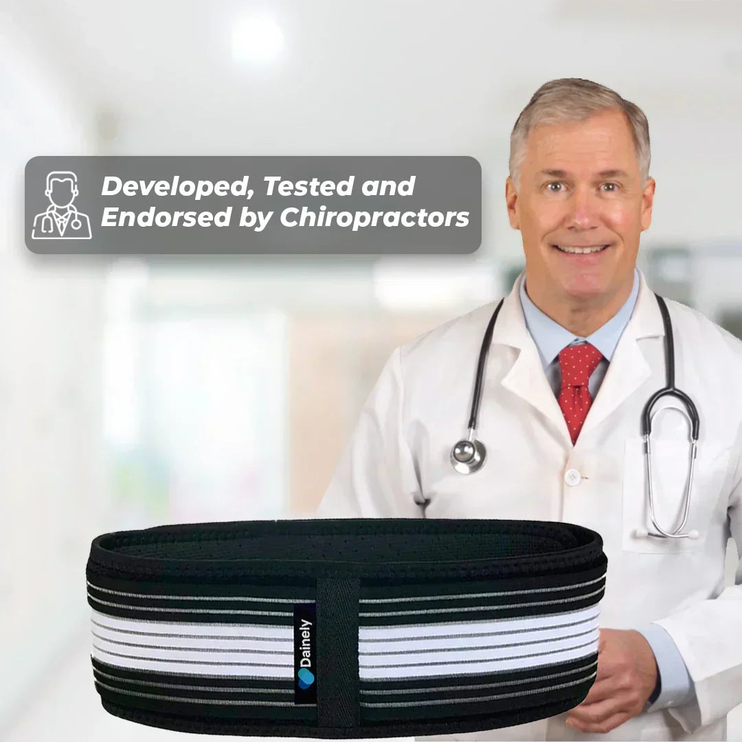 Orthopedic Hip Belt Adjustable Black Neoprene Back Support Lower Back Hip Pain Relief at Home and Work | Sansoti