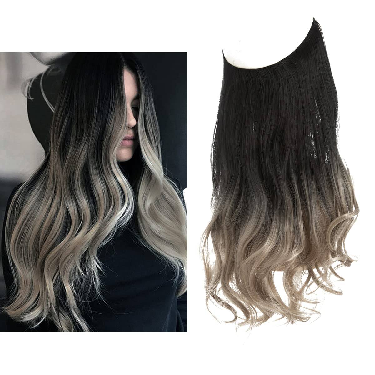 Onzichtbare Haarextensies Natuurlijk Volume Transparante Band Clip-vrij Verschillende Lengtes Salon Effect | Sansoti
