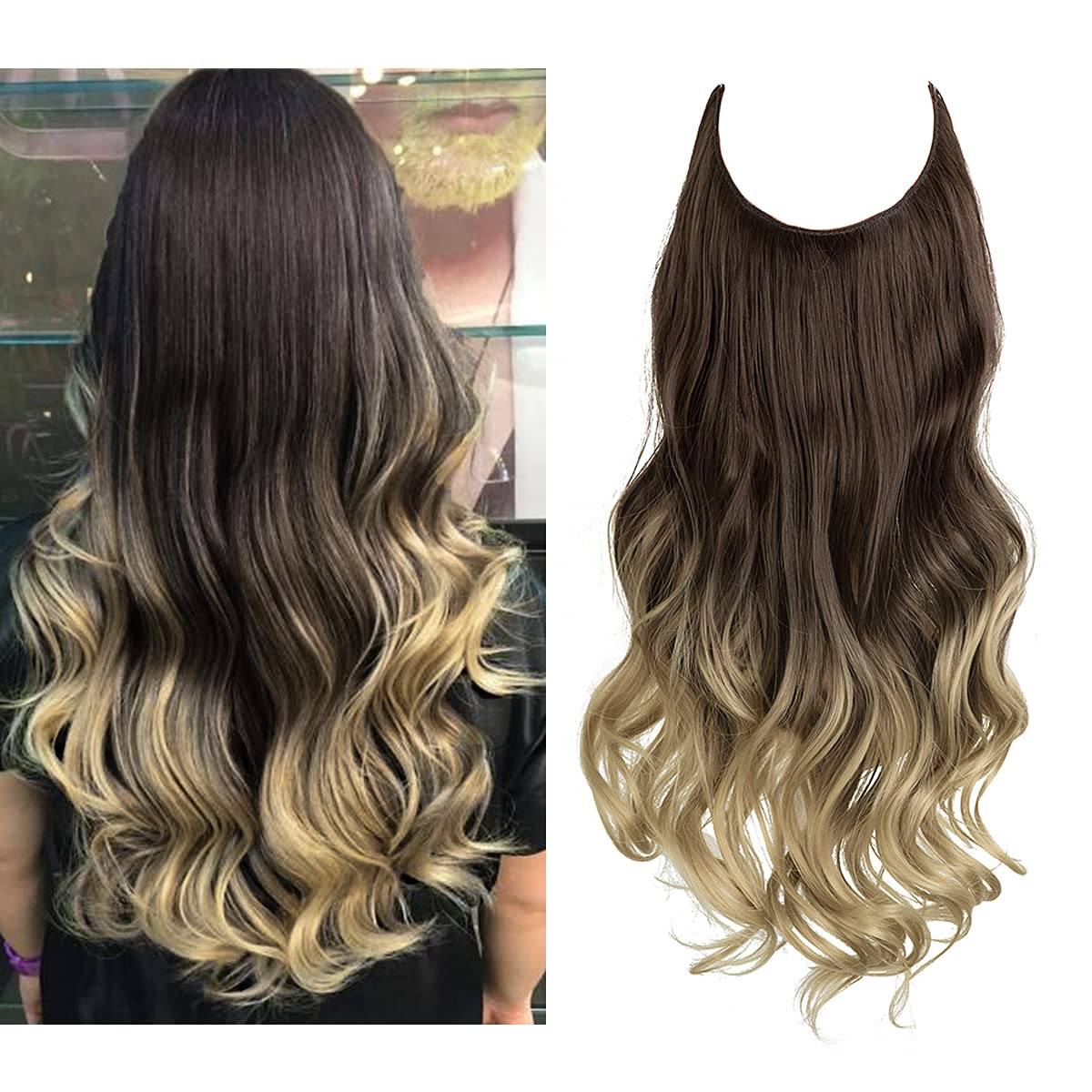 Onzichtbare Haarextensies Natuurlijk Volume Transparante Band Clip-vrij Verschillende Lengtes Salon Effect | Sansoti