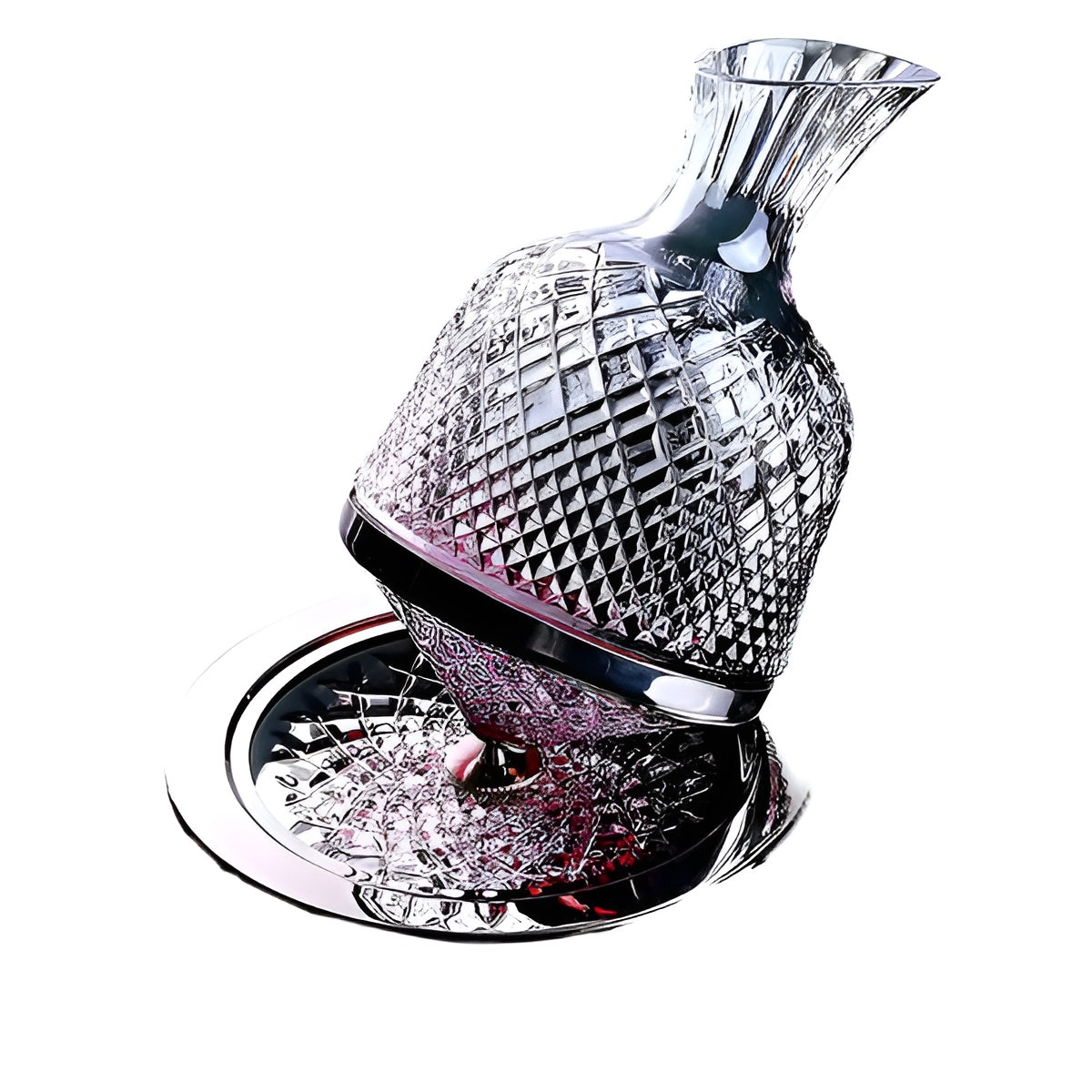 Wijnkaraf Kristalglas 1500ml 360° Draaibaar Transparant Decanteerkaraf Wijn Water Tafel Cadeau Diner | Sansoti