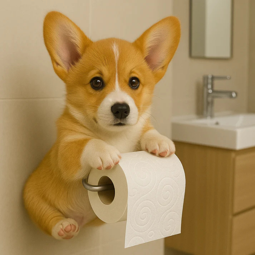 Support mural pour papier toilette en forme de chien, design décoratif en résine, pour salle de bains et toilettes, touche humoristique, durable, fixation murale, unique | Sansoti