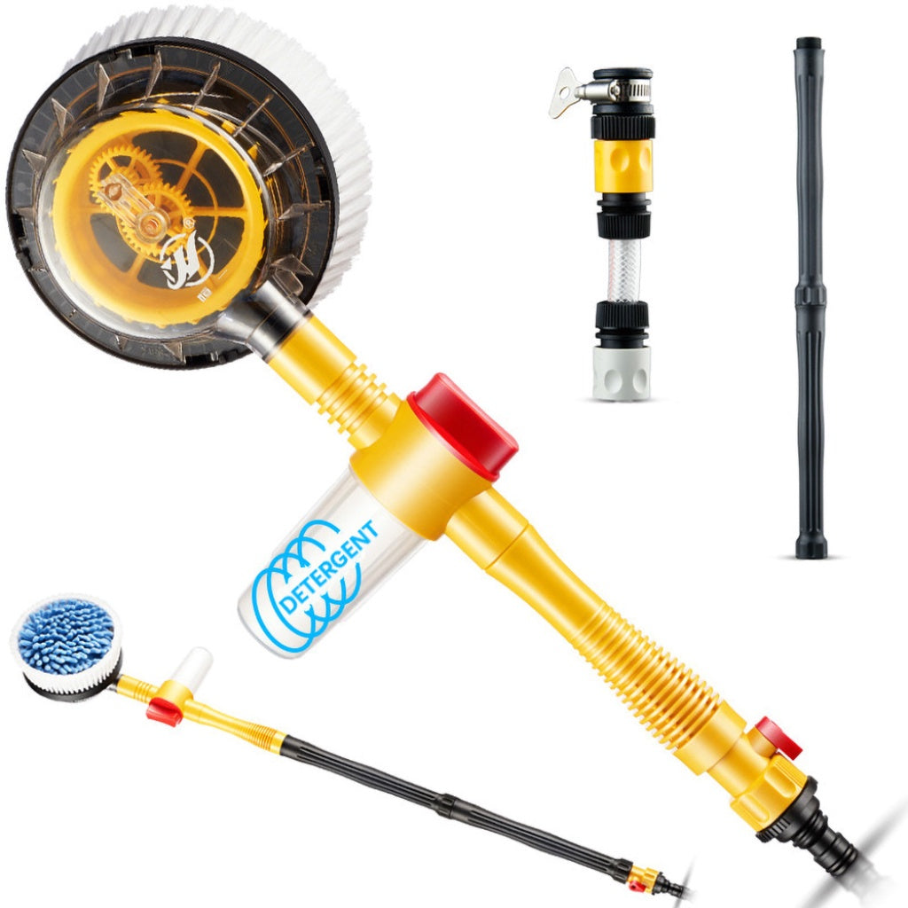 360° Roterende Autowasset met Telescopische Steel en Microfiber Washandschoen | Professionele Auto Schoonmaakborstel voor Buiten | Sansoti
