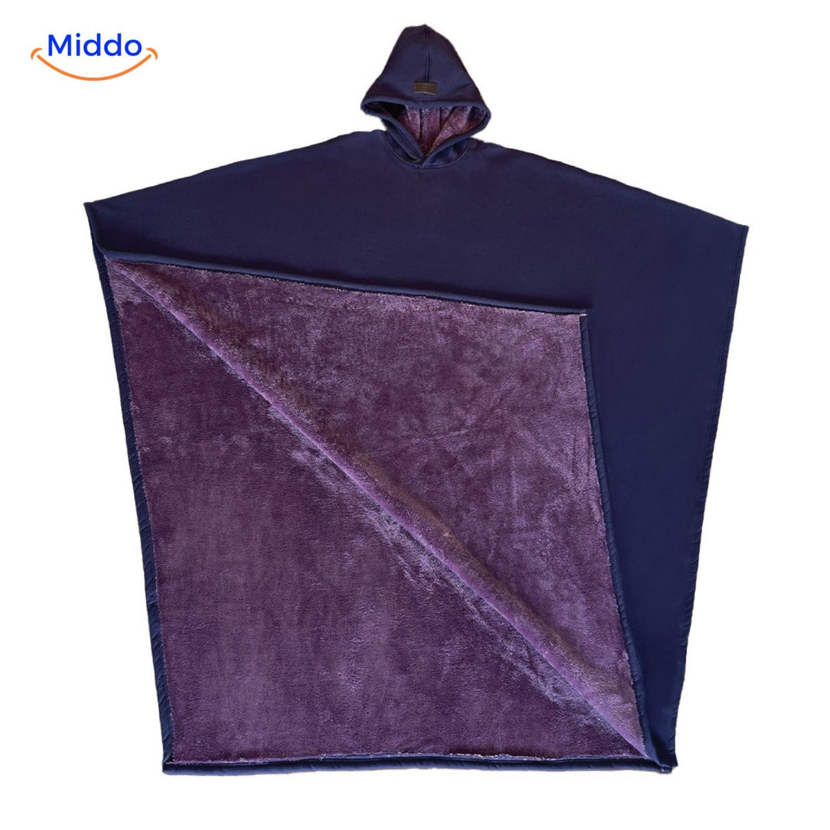 Oversized Cape met Capuchon Wolmix Zwart Paars Rood Groen Unisex Herfst Winter Warmte Comfortabel Stijlvol | Sansoti