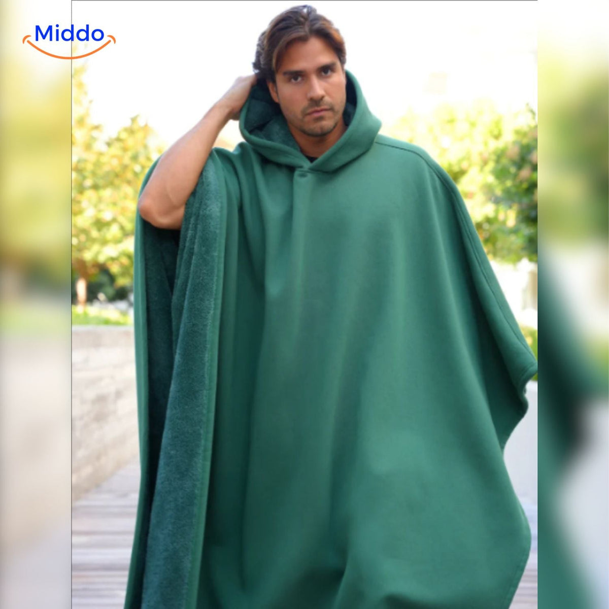 Oversized Cape met Capuchon Wolmix Zwart Paars Rood Groen Unisex Herfst Winter Warmte Comfortabel Stijlvol | Sansoti