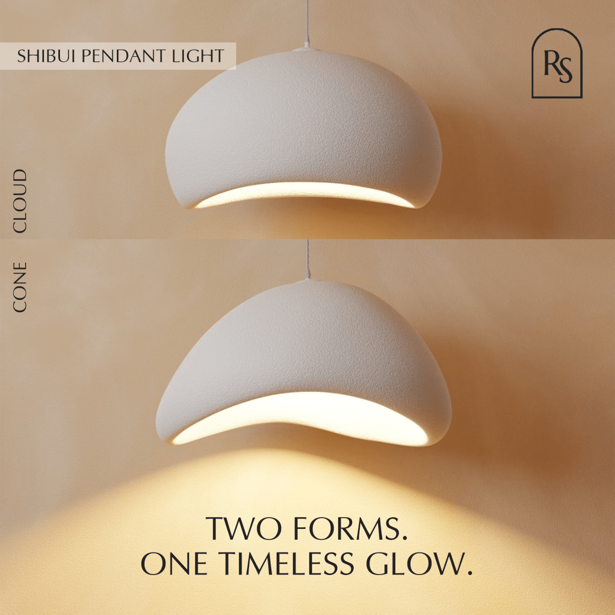 Japanse Minimalistische Hanglamp Met Organische Vorm En Zachte Sfeerverlichting | Sansoti