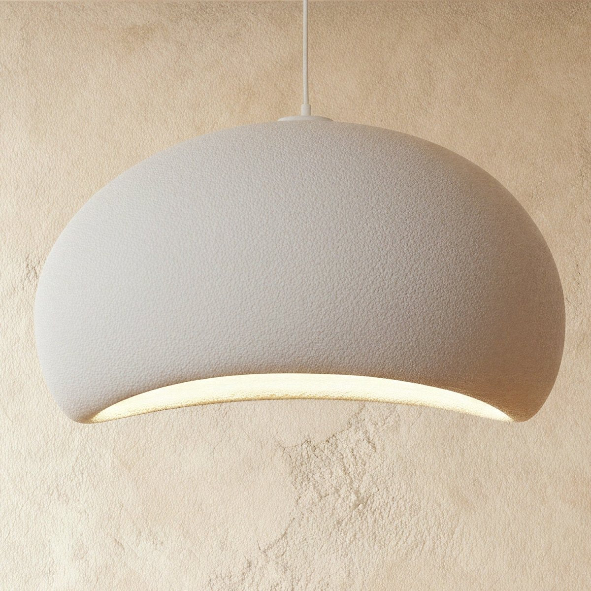Japanse Minimalistische Hanglamp Met Organische Vorm En Zachte Sfeerverlichting | Sansoti