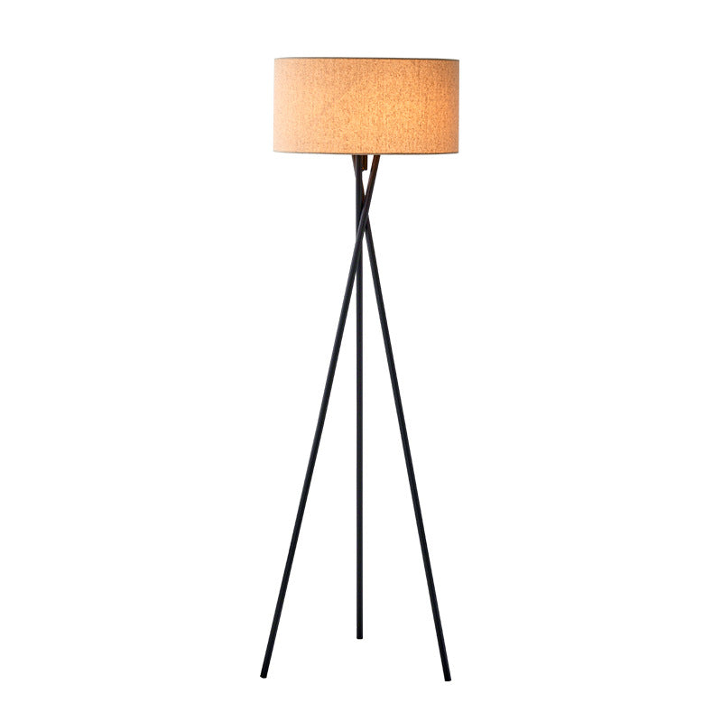 Lampa podłogowa z jedwabnym abażurem, 160 cm, ciepła biel 3000K, do salonu, sypialni i kącika do czytania, skandynawski design, nastrojowe oświetlenie | Sansoti