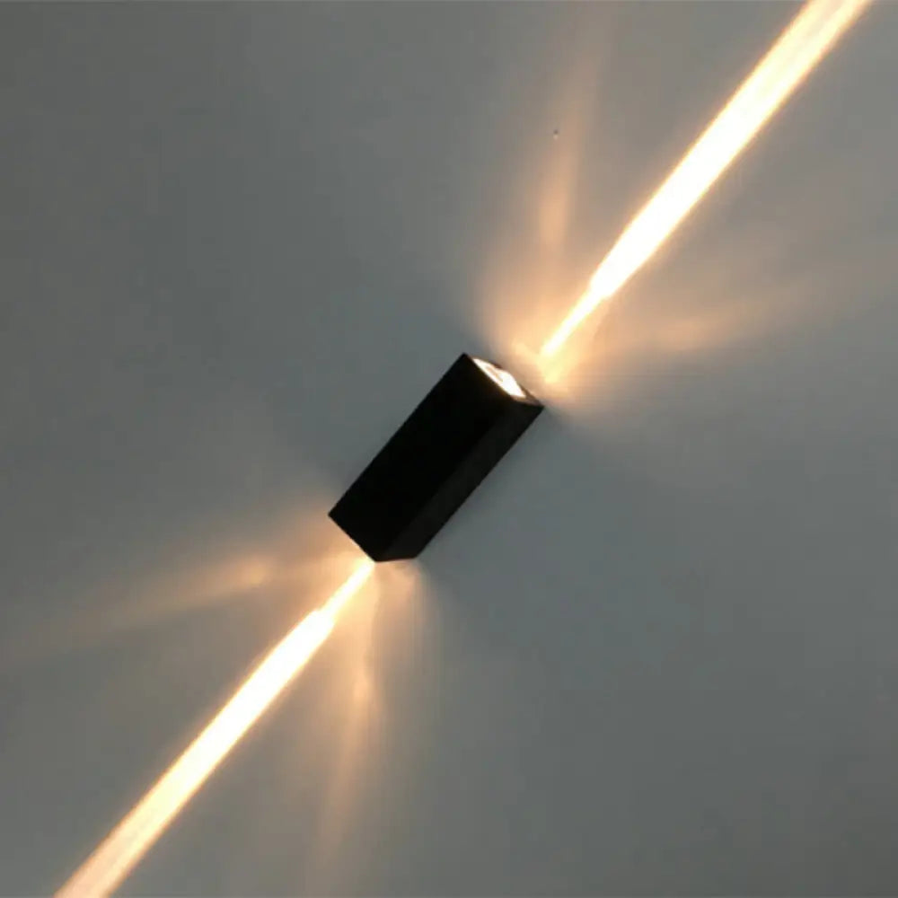 Doppelte Wandleuchte Schwarzes Metall LED-Beleuchtung Warmweißes Stimmungslicht Moderne Innenbeleuchtung Wohnzimmer | Sansoti