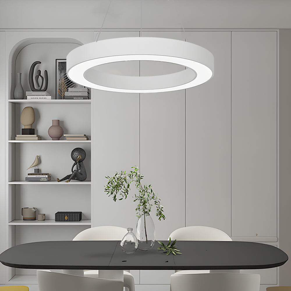 Industrielle LED-Ring-Pendelleuchte 6000K mit IP42 und Acryldiffusor | Restfield