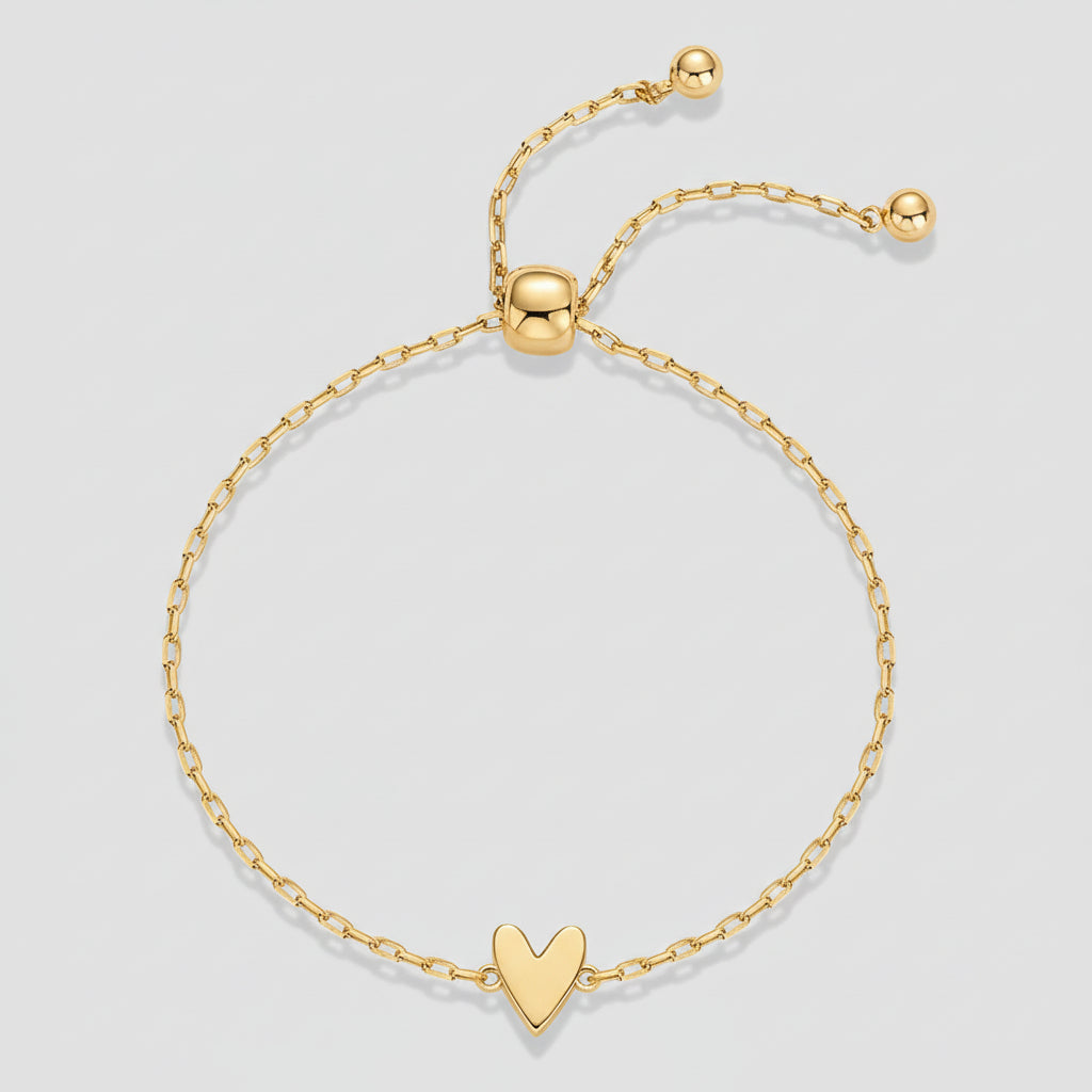 Gouden Hart Armbanden Set voor Moeder en Dochter - Partnerarmbanden met Symbolische Hartbedel - Hypoallergeen 14K Verguld of Verzilverd - Cadeau voor Familie Vriendschap Verjaardag | Sansoti