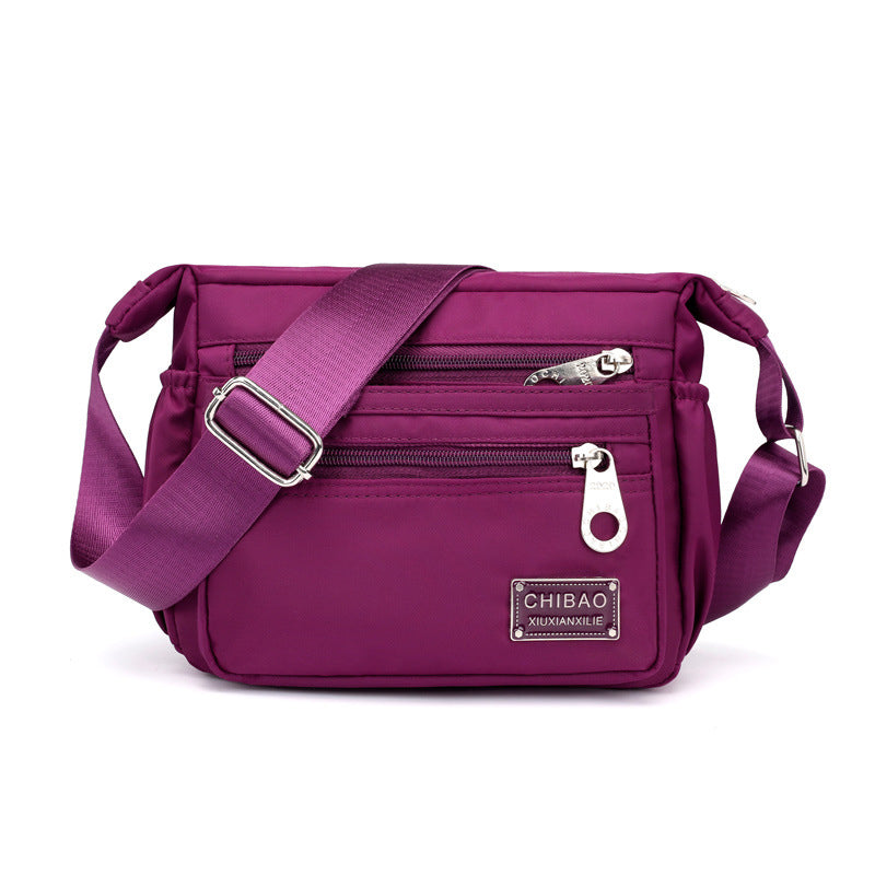 Crossbody Shoulder Bag Nylon Water-Repellent Multiple Compartments Adjustable Strap Women's Travel Everyday Use Compact | Sansoti