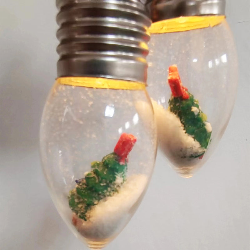 LED-Lichterkette mit Weihnachtsfiguren 10 Lämpchen USB-Anschluss Festbeleuchtung Stimmungsvolle dekorative Lichter für Innenräume | Sansoti