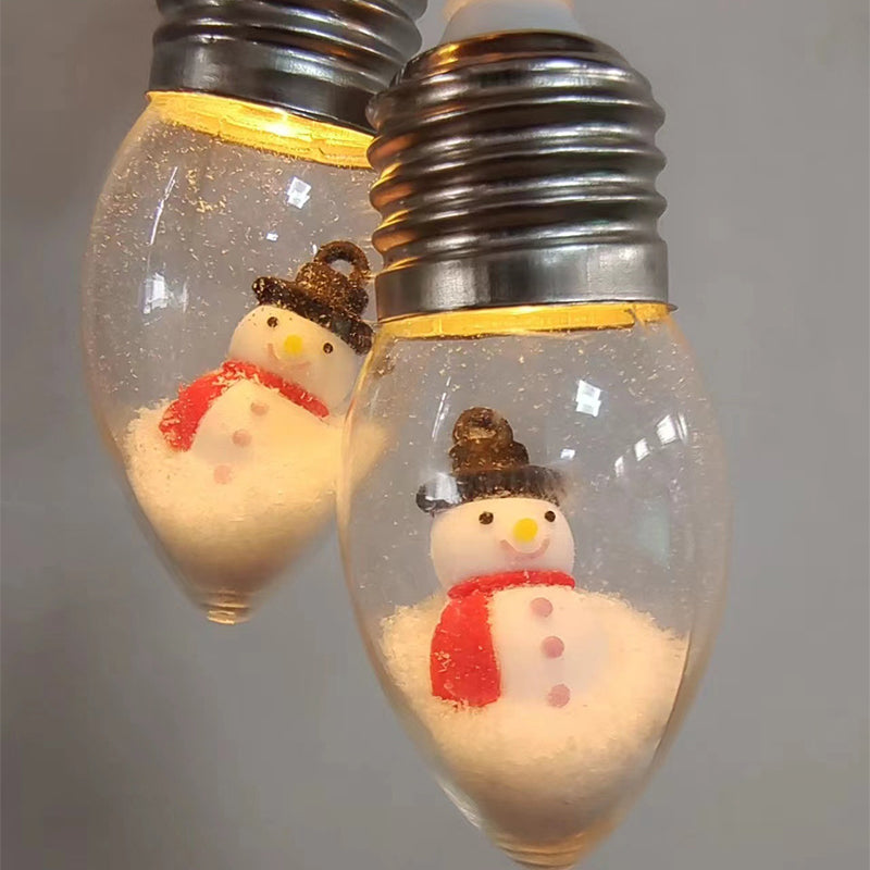 LED-Lichterkette mit Weihnachtsfiguren 10 Lämpchen USB-Anschluss Festbeleuchtung Stimmungsvolle dekorative Lichter für Innenräume | Sansoti