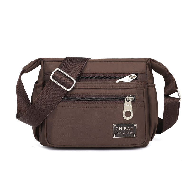 Crossbody Shoulder Bag Nylon Water-Repellent Multiple Compartments Adjustable Strap Women's Travel Everyday Use Compact | Sansoti
