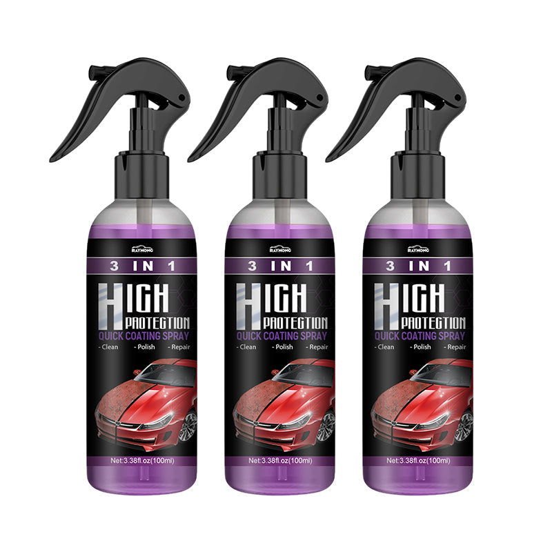 Spray de revêtement pour carrosserie automobile 3-en-1, sans eau, 30ml 100ml, protection, brillance, élimination des rayures, lavage et entretien automobile | Sansoti