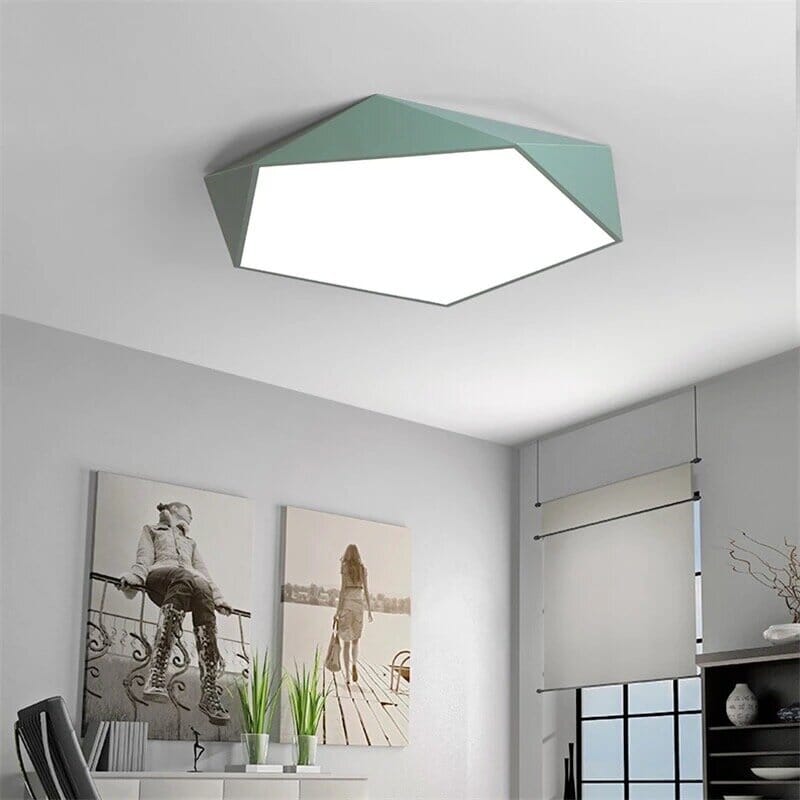 Moderne Geometrische LED-Plafondlamp – Scandinavisch Design in Meerdere Kleuren en Maten | Sansoti