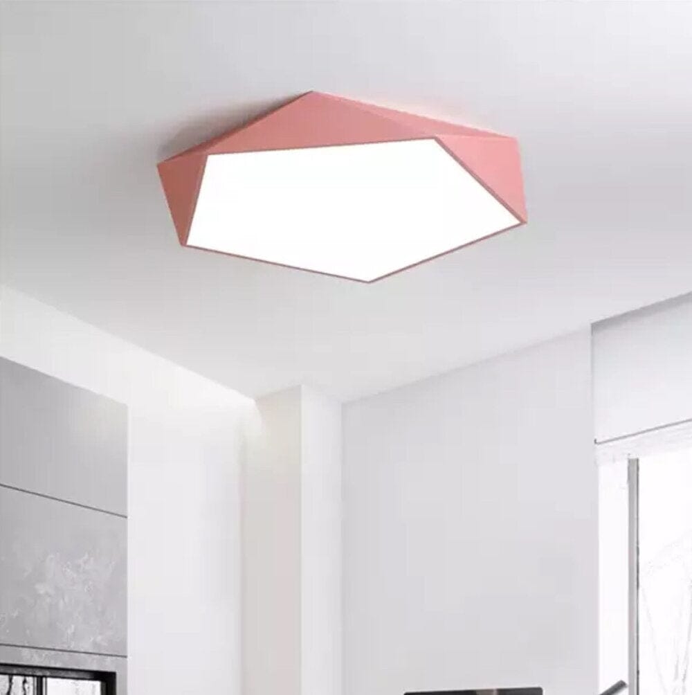 Moderne Geometrische LED-Plafondlamp – Scandinavisch Design in Meerdere Kleuren en Maten | Sansoti