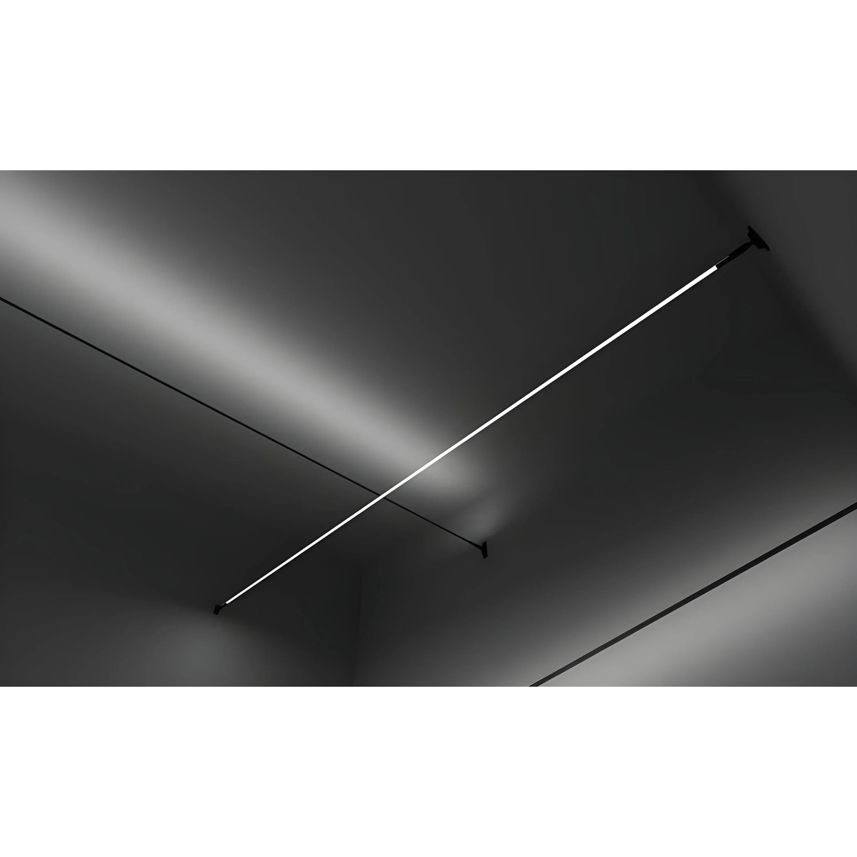 Wandleuchte LED Linear Dimmbar Edelstahl Acryl Schwarz Weiß Gold RGB Schlafzimmer Wohnzimmer Büro | Restfield