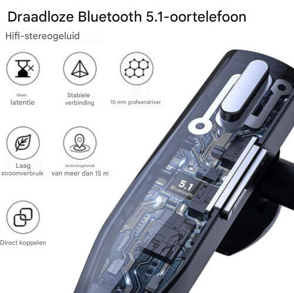 Draadloze Headset met Dubbele Microfoon en Geluidsonderdrukking voor Heldere Gesprekken Thuiswerken Kantoor | Sansoti