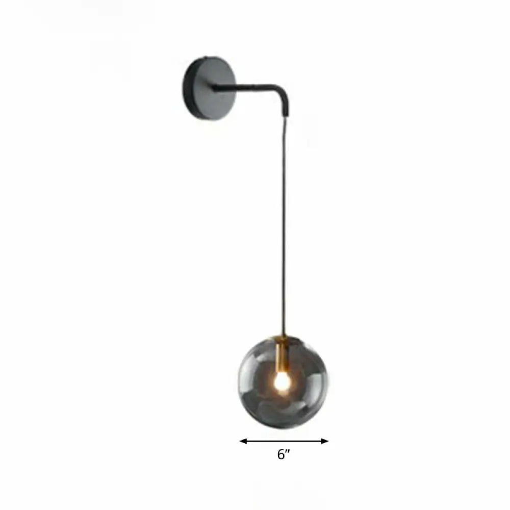 Moderne Kugel-Wandleuchte aus Glas E26/E27-Fassung Wohnzimmer Schlafzimmer Flur Skandinavisches Design Interieur | Sansoti