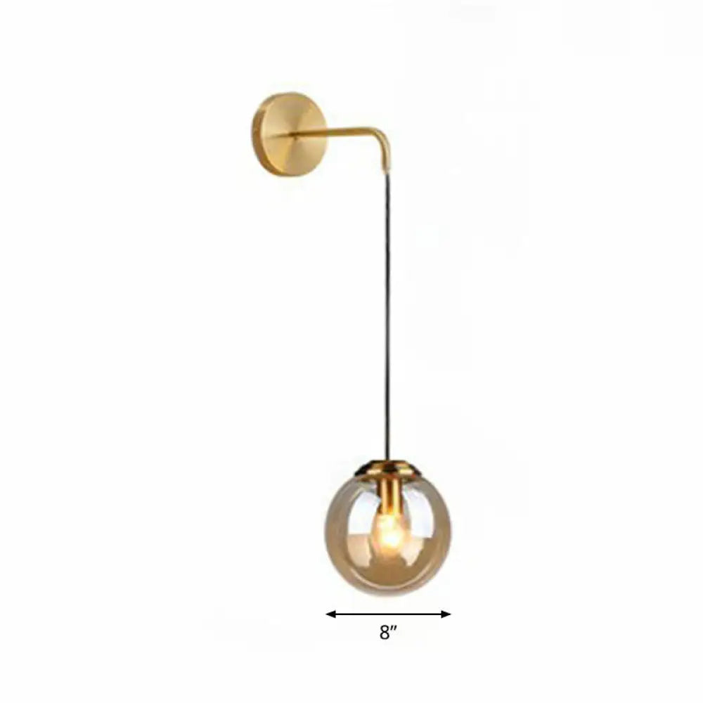 Moderne Kugel-Wandleuchte aus Glas E26/E27-Fassung Wohnzimmer Schlafzimmer Flur Skandinavisches Design Interieur | Sansoti