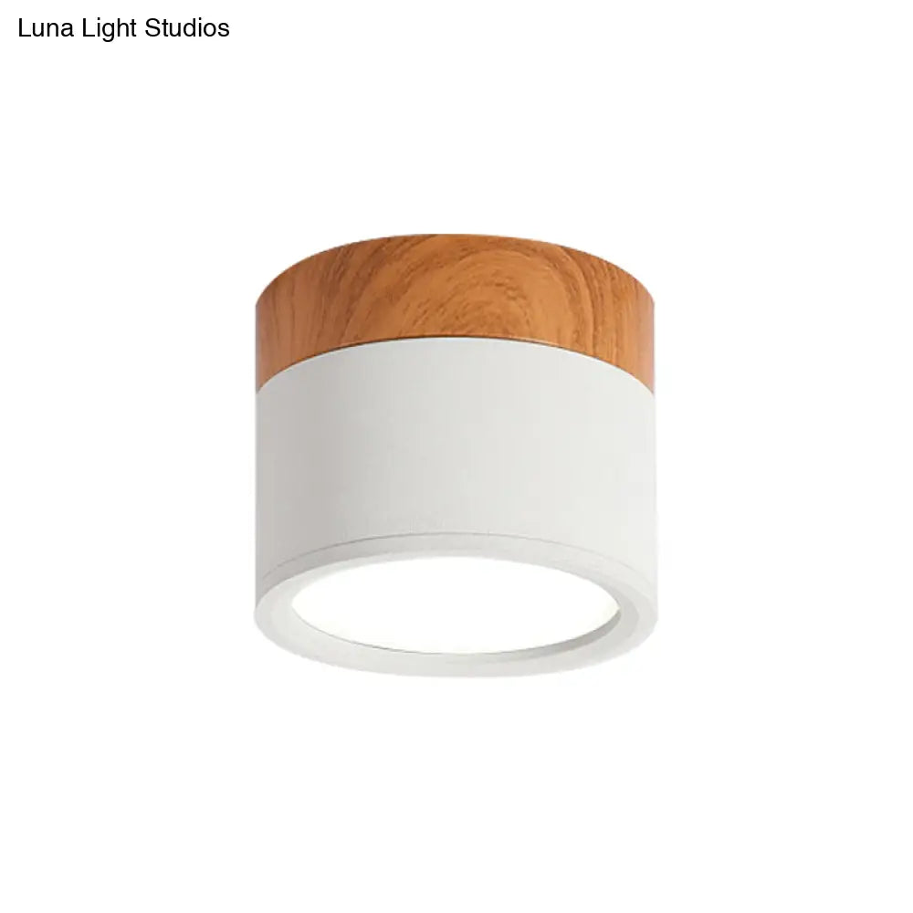 Macaron Plafondlamp Cilindrisch Metaal voor Keuken of Bar – Geel, Blauw, Zwart & Hout | Sansoti