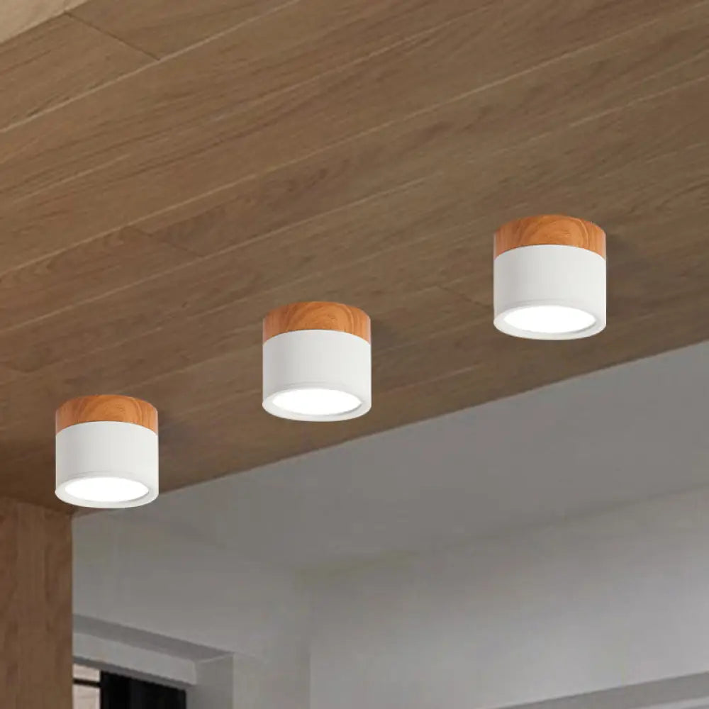 Macaron Plafondlamp Cilindrisch Metaal voor Keuken of Bar – Geel, Blauw, Zwart & Hout | Sansoti