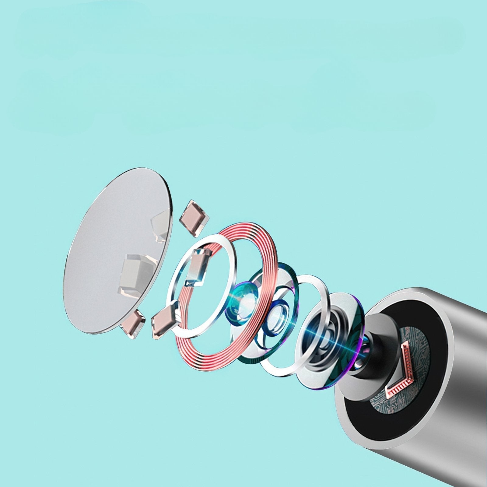 Ear Exam Camera with Silicone Cleaning Attachment and LED Lighting | Sansoti