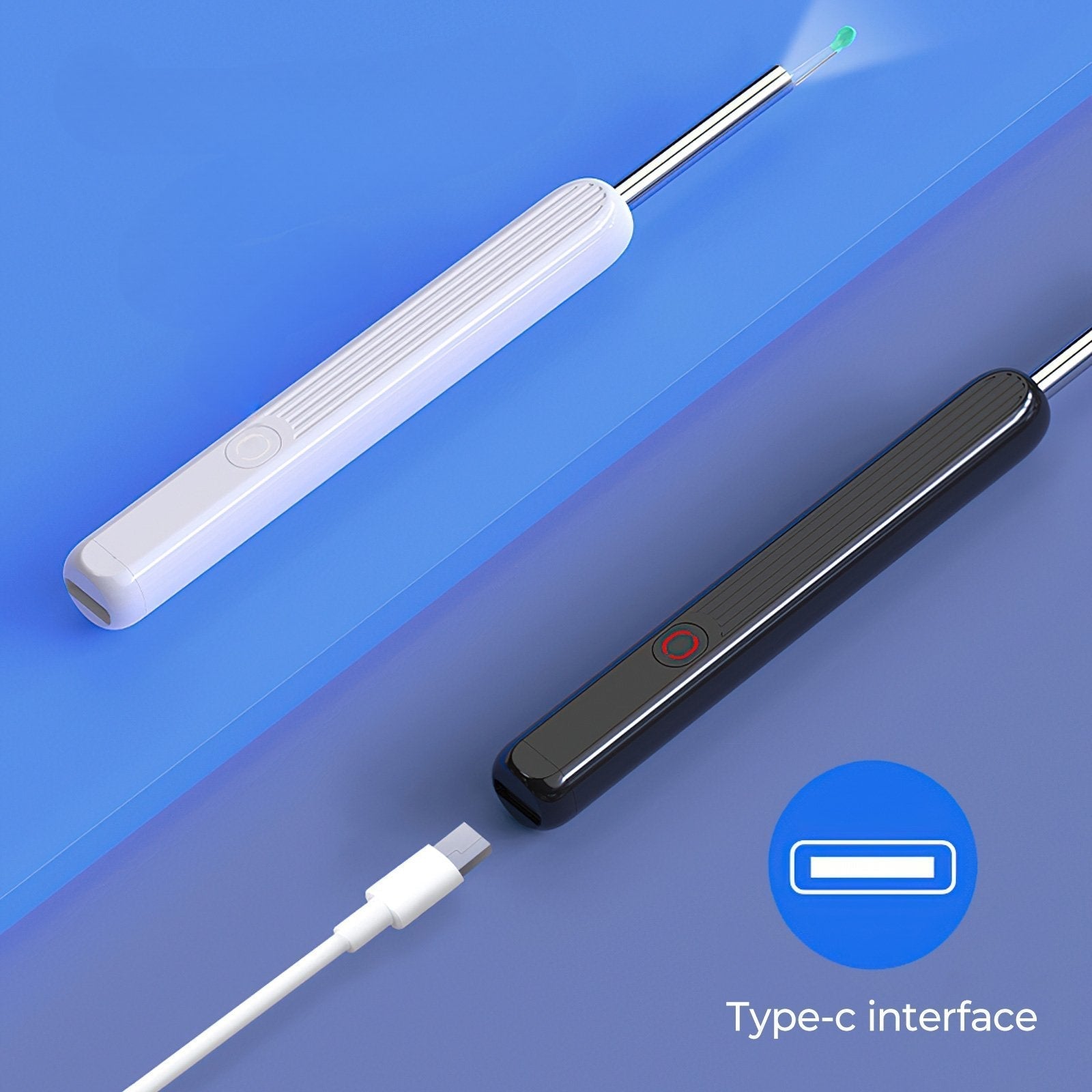 Ear Exam Camera with Silicone Cleaning Attachment and LED Lighting | Sansoti