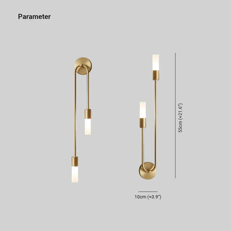 Wandleuchte Metall Gold Acrylschirm 1 Lampe Wohnzimmer Schlafzimmer Flur Warmes Licht Zeitgemäßes Design Wandleuchte | Sansoti