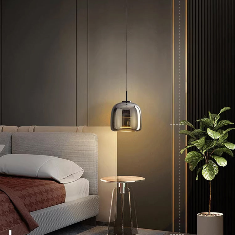 Suspension Noir Verre Scandinave Nordique LED E27 16cm Lampe Suspendue Cuisine Salon Luxe | Restfield