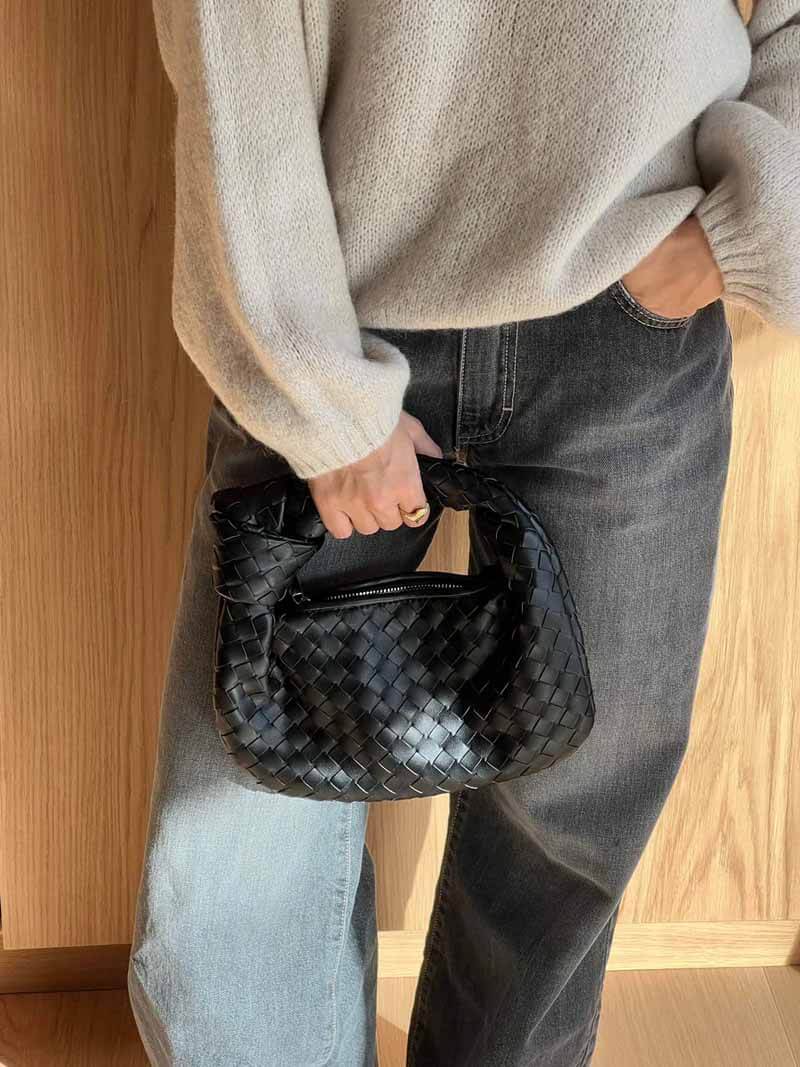 Gevlochten Mini-Handtas Isabella Dames Compacte Elegante Schoudertas Vakantie Essentials Strandtas Zomer | Sansoti