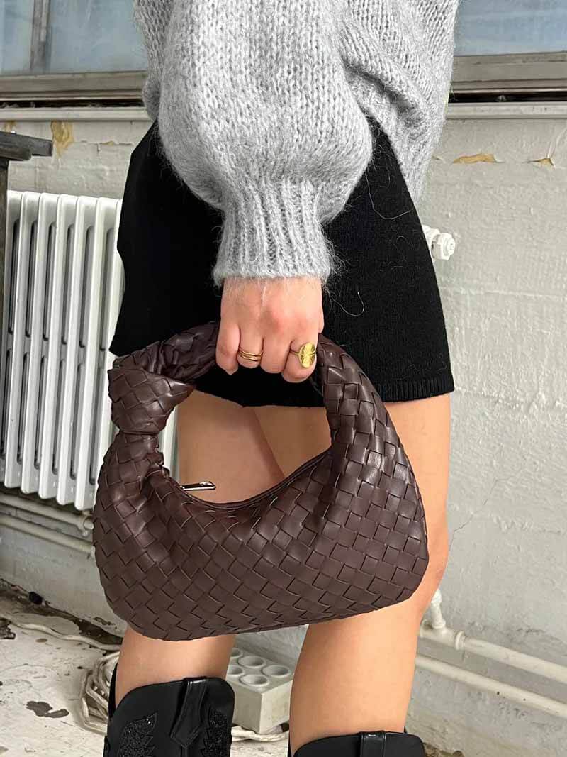 Gevlochten Mini-Handtas Isabella Dames Compacte Elegante Schoudertas Vakantie Essentials Strandtas Zomer | Sansoti