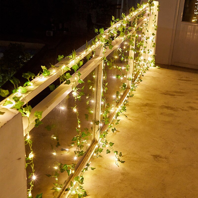 Zonne-energie Klimop Lichtslinger voor Tuin en Terras | Sansoti