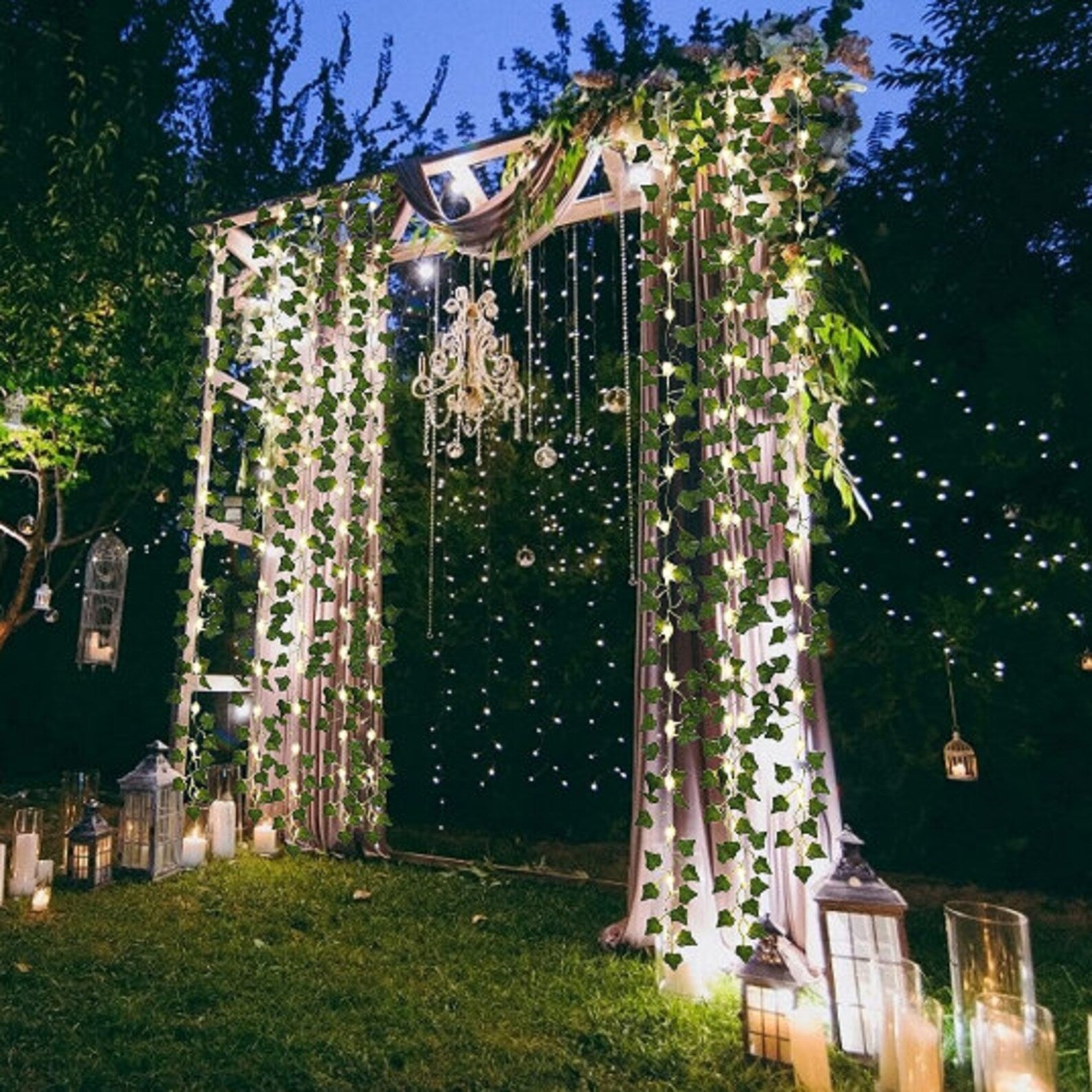 Zonne-energie Klimop Lichtslinger voor Tuin en Terras | Sansoti
