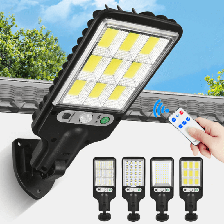 Waterproof Solar Outdoor Lamp with Motion Sensor 100W – IP67 LED Floodlight for Yard, Driveway and Garden with Remote Control | Sansoti