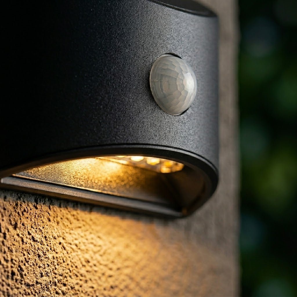 Solarbetriebene Außenlampe mit Bewegungssensor, IP65, wasserdichte LED-Beleuchtung für Garten, Wand, Weg und Einfahrt | Sansoti