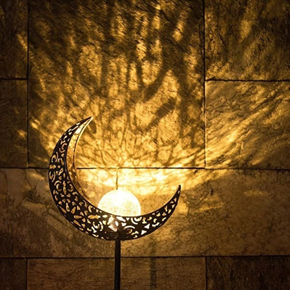 Decoratieve Tuinverlichting op Zonne-Energie Halve Maan 76cm Hoog voor Padverlichting | Sansoti