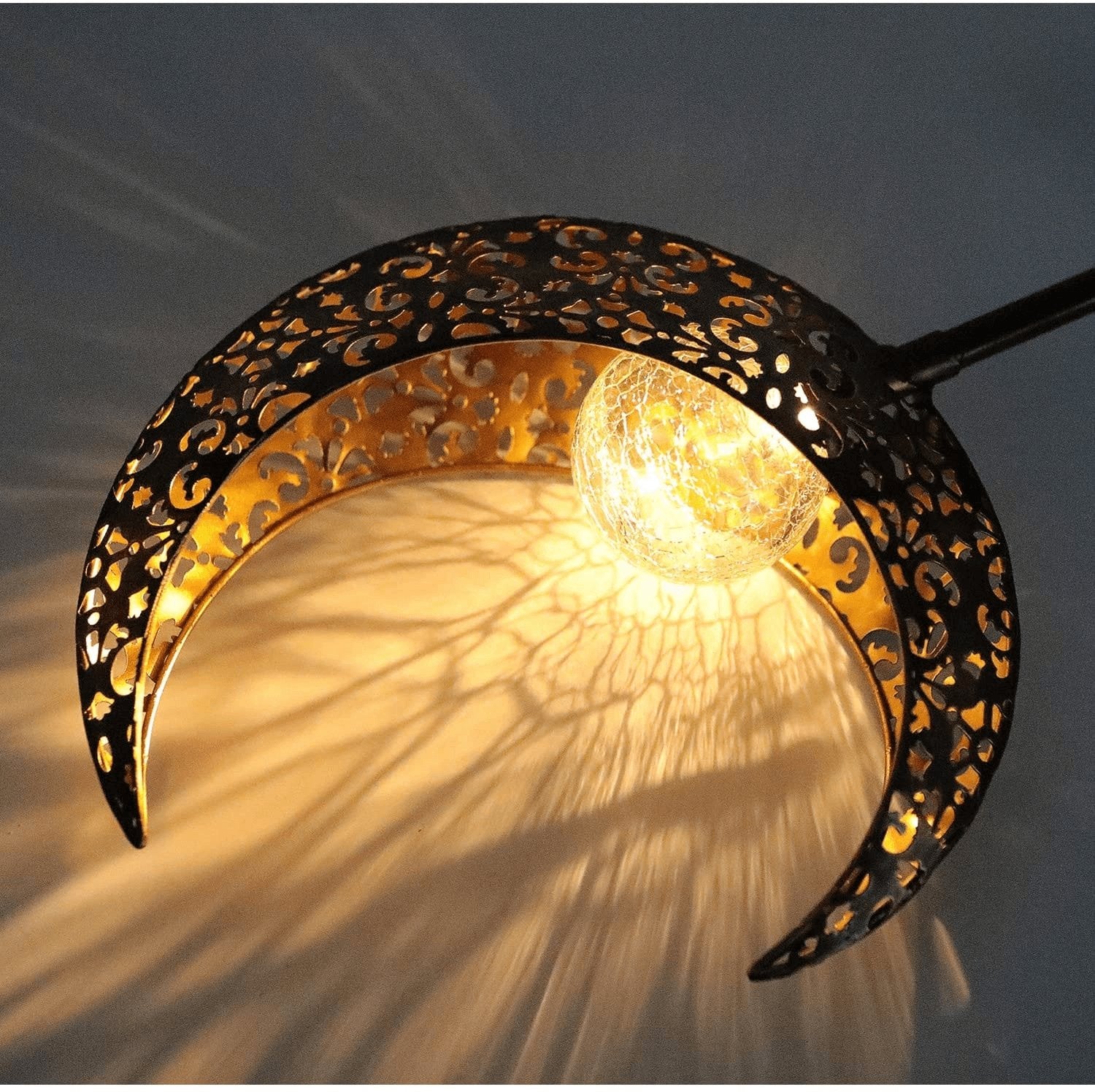 Decoratieve Tuinverlichting op Zonne-Energie Halve Maan 76cm Hoog voor Padverlichting | Sansoti