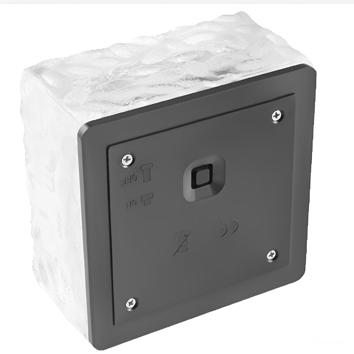Square Ice Block Solar LED Garden Lighting Waterproof Lawn Pathway Light Modern Outdoor Lamp Patio | Sansoti