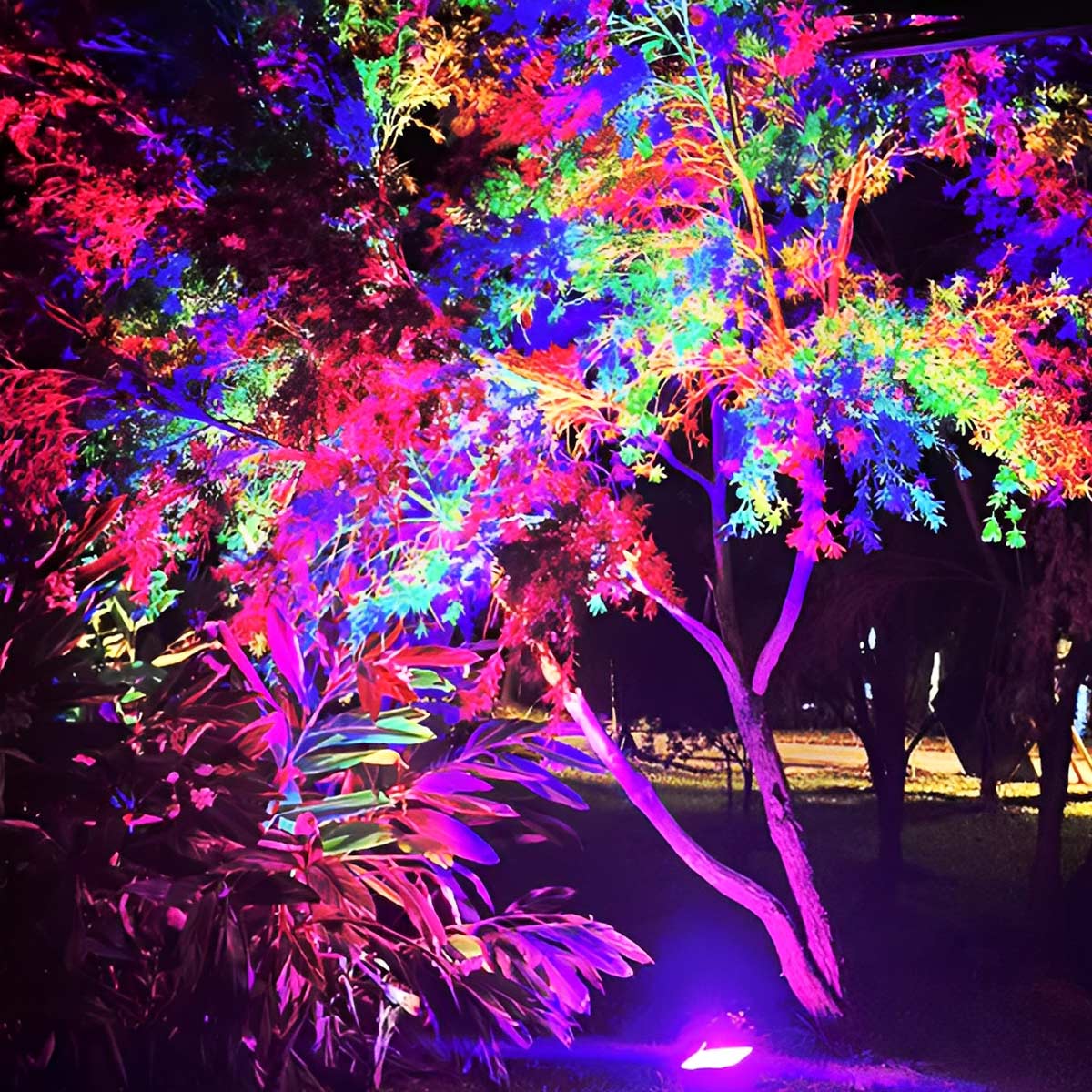 LED Scheinwerfer RGB Aluminium Grau IP65 Garten Fassade Baum Akzentbeleuchtung Außenstrahler Farbbeleuchtung Villa | Restfield