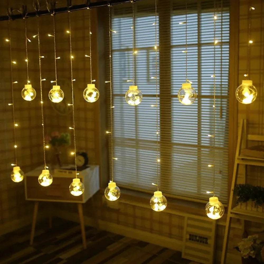 Zonneverlichte Slinger met Hangende Lampen voor Tuin en Terras – 3 Meter Warm Sfeerverlichting | Sansoti