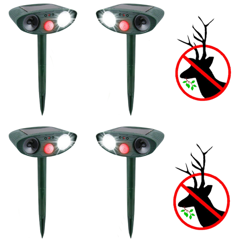 Solar-Powered Ultrasonic Garden Repellent with Motion Sensor for Animal Deterrence Outdoor Protection up to 225m² | Sansoti