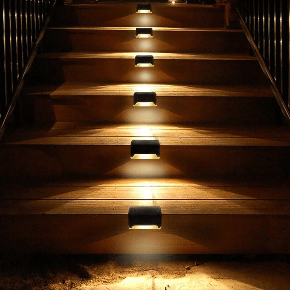 Zonne-energie Trapverlichting Waterdicht LED Buiten voor Tuin en Trap | Sansoti