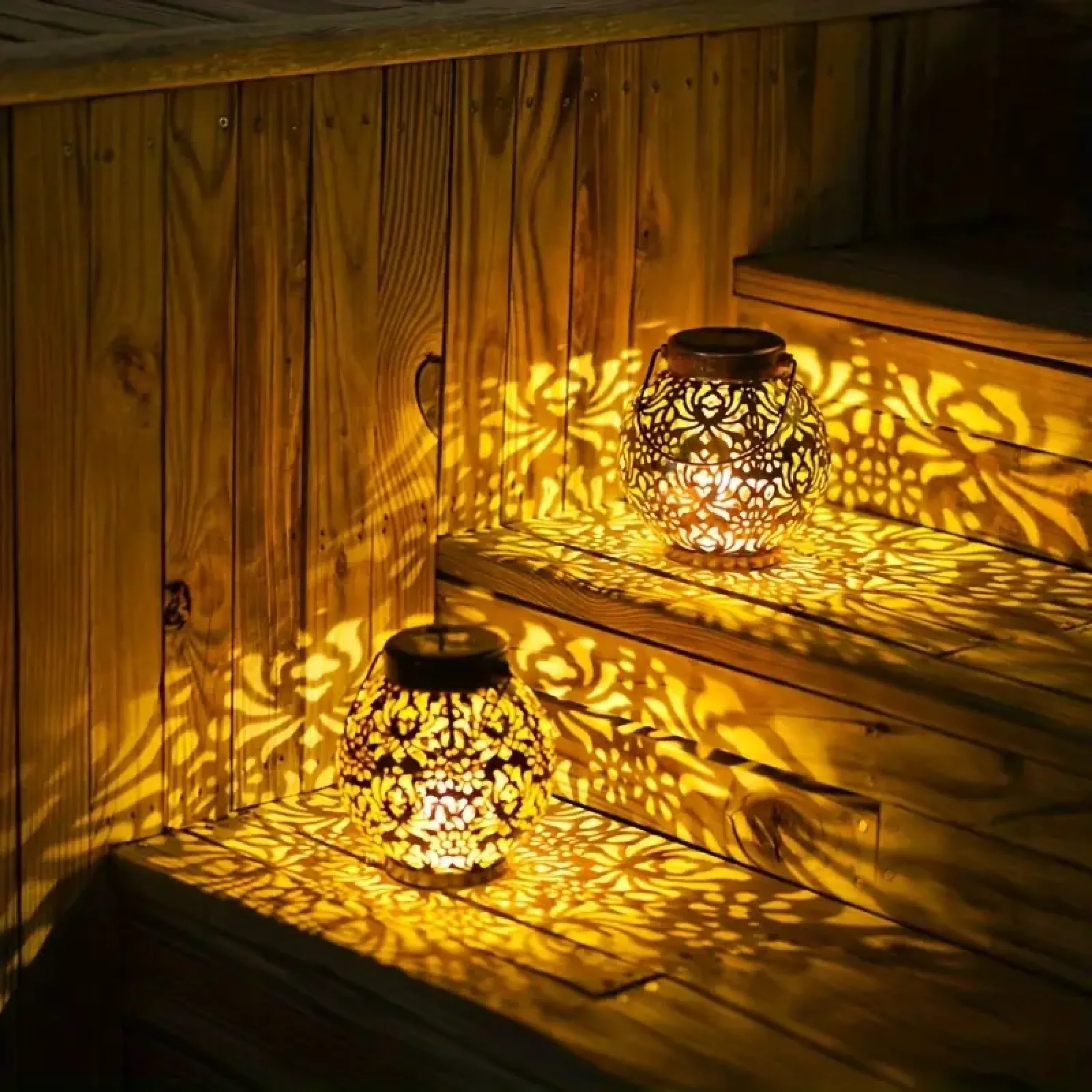 Solar Lighting for Terrace & Garden – Round Atmosphere Lamp with Warm Light | Sansoti