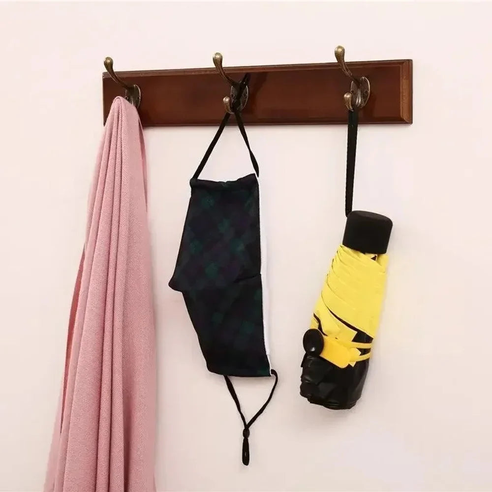 Patère murale en bois massif avec 3 à 5 crochets, entrée, vestiaire, manteaux, sacs, système de rangement, design rustique | Sansoti