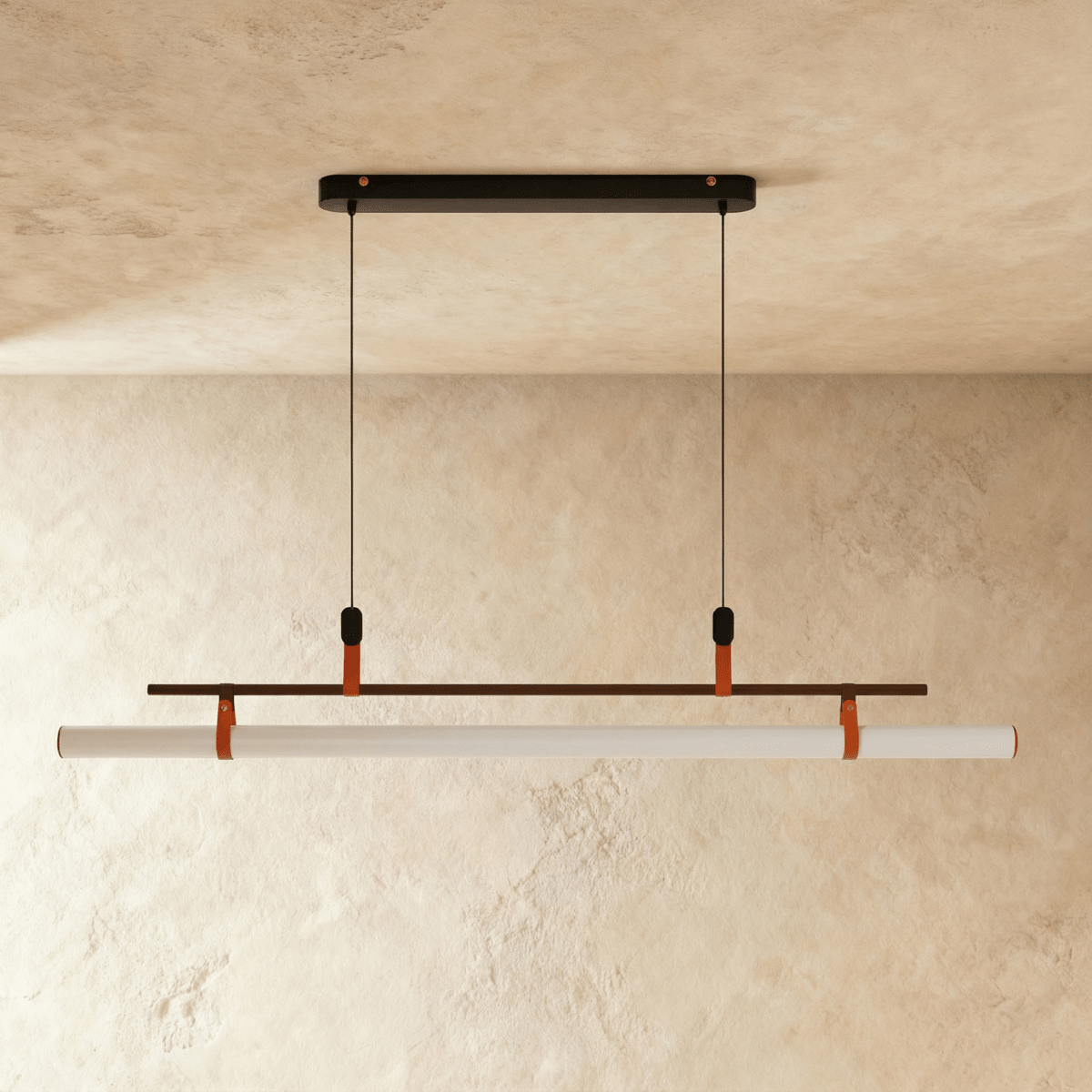 Minimalistische LED-Hängeleuchte mit schlankem Röhrendesign und gerichtetem Arbeitslicht | Restfield