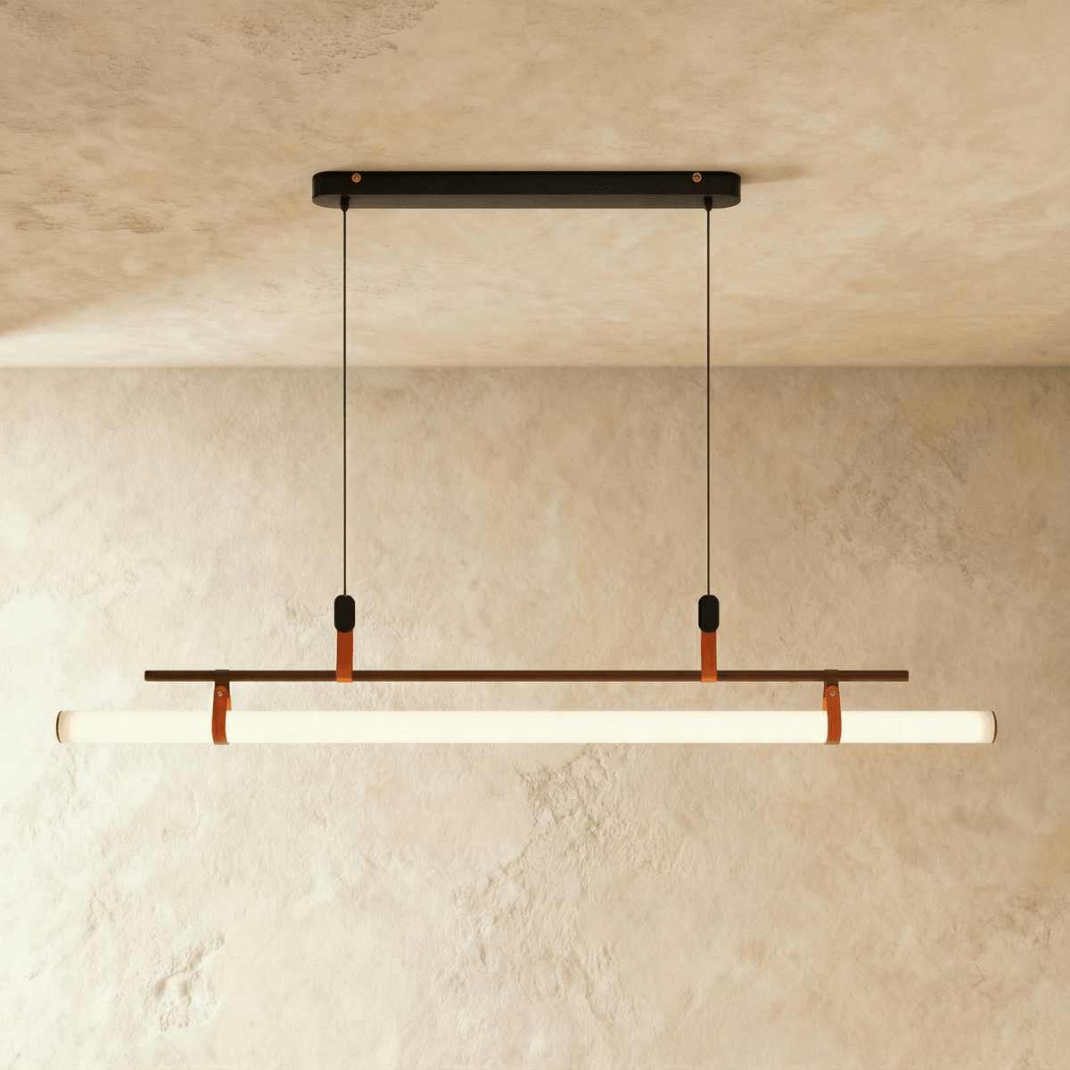 Minimalistische LED-Hängeleuchte mit schlankem Röhrendesign und gerichtetem Arbeitslicht | Restfield