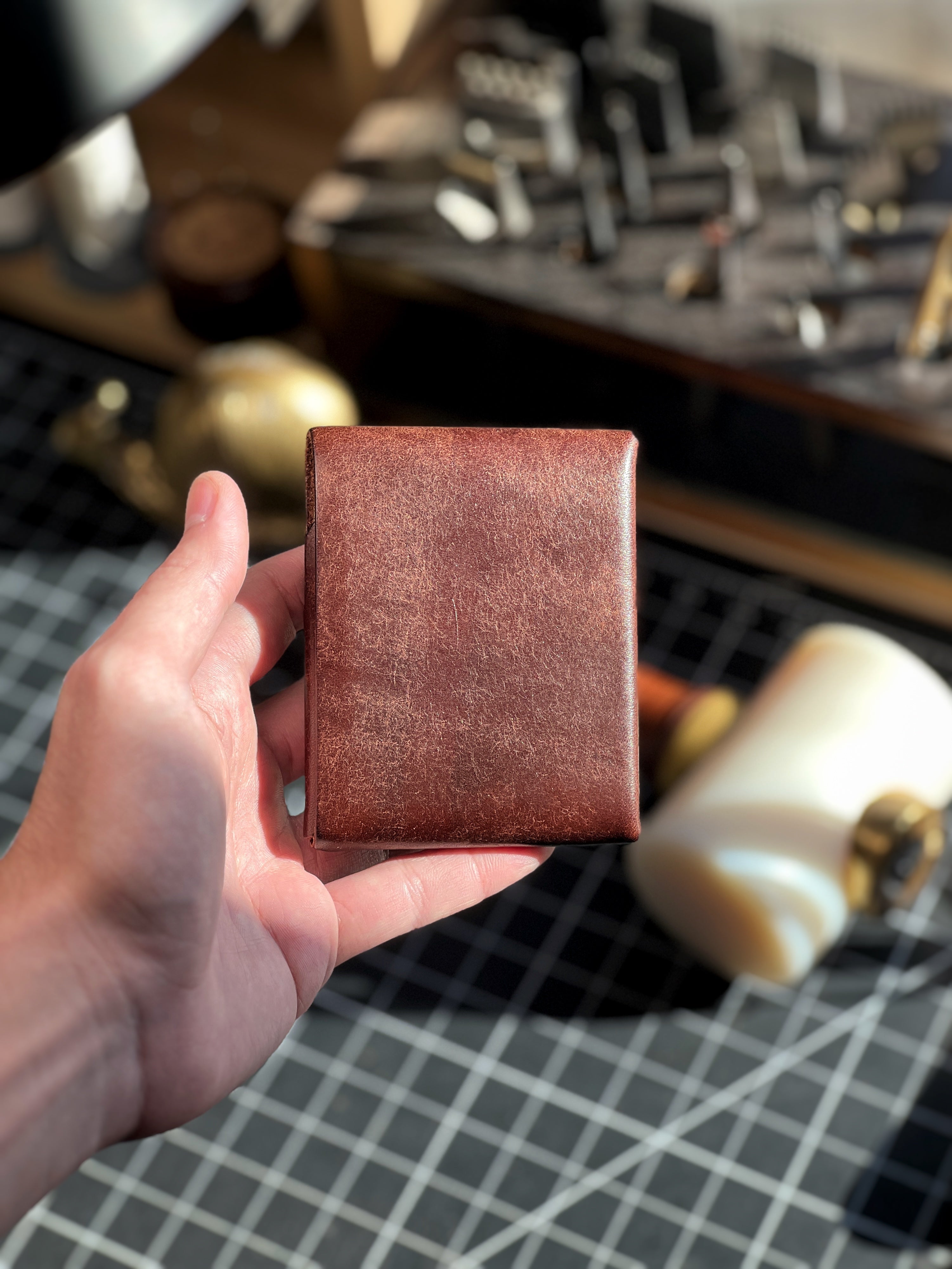 Handgemaakte Lederen Portemonnee met Penhouder – Volnerfleer – Compact Design | Sansoti