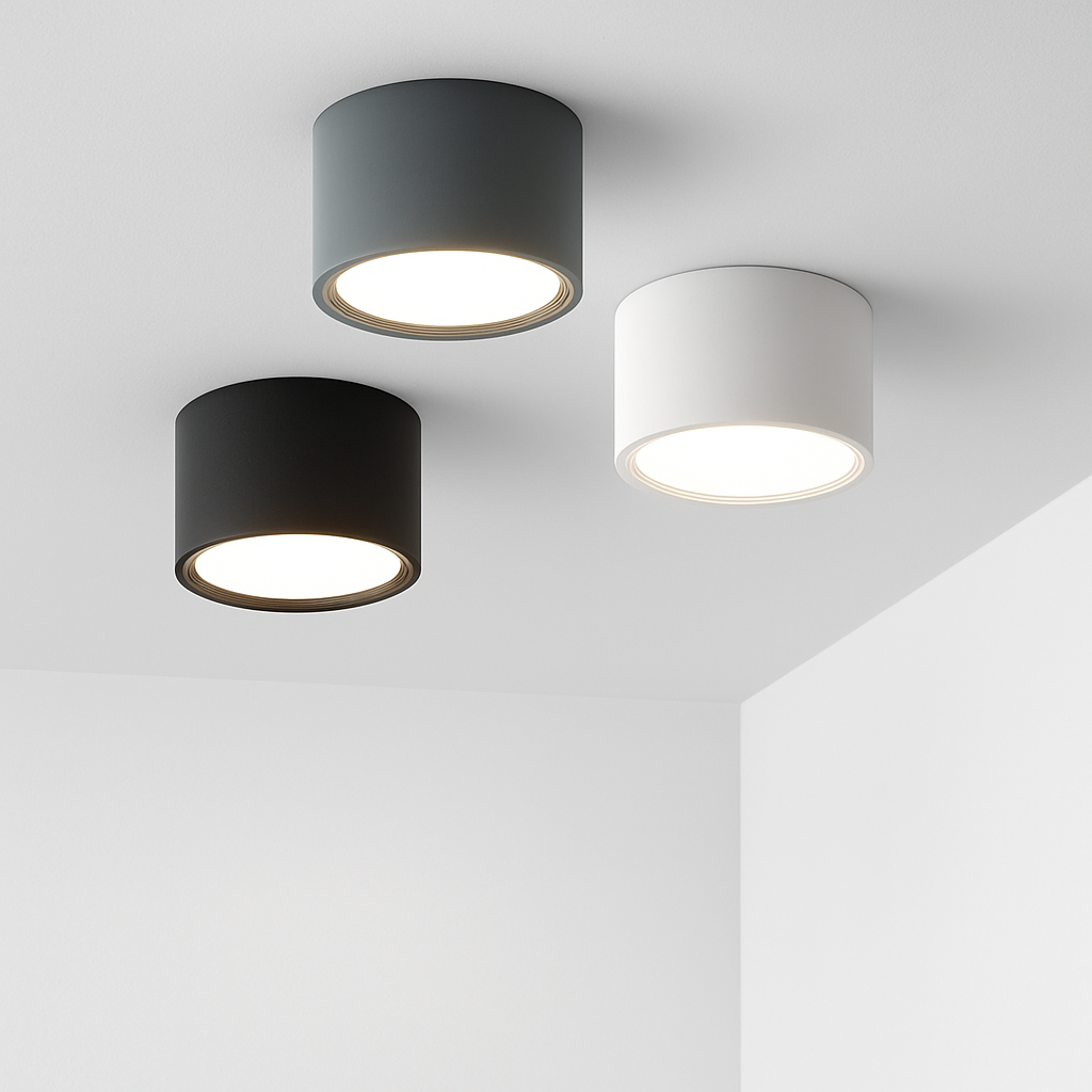 Opbouw Downlight LED Rond Metaal Wit Zwart Grijs Hal Slaapkamer Plafonnière Opbouwspot Scandinavisch Keuken Badkamer Kantoor | Sansoti